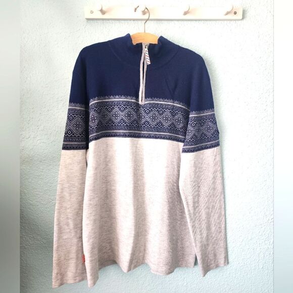 North Worn Nordic coastal quarter zip wool blend sweater - Picture 1 of 11